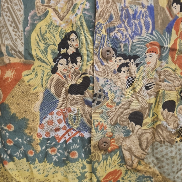 Avanti Vintage 90’s Hawaiian Short Sleeve Button Down 100% Silk Shirt. - Picture 5 of 12